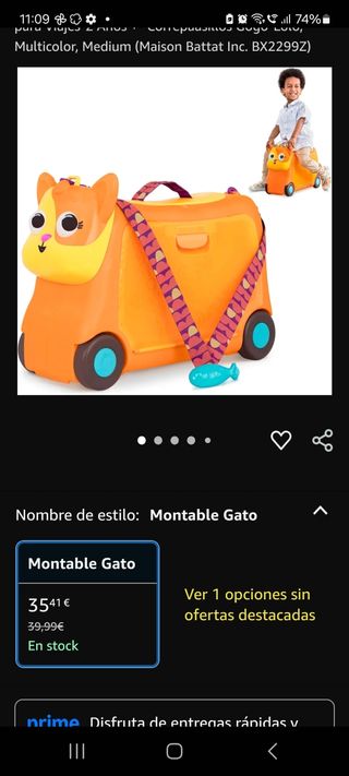 Maleta infantil rosa ruedas (tamaño mochila vuelos