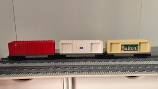 3 Vagoni Container Lego Treno Merci