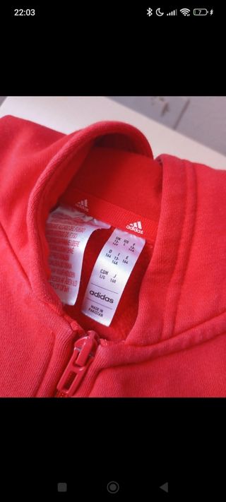 Sudadera Adidas roja , talla como una S