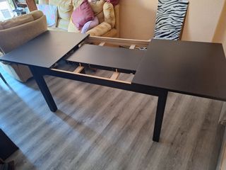 Mesa extensible comedor - marrón oscuro