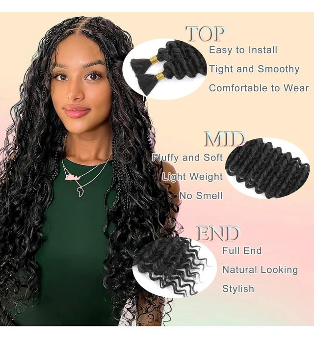 Extensiones Pelo Rizado Negro - 2 Uds