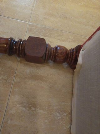 Banco descalzadora madera tallada