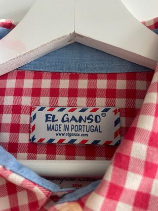 Camisa cuadros roja El Ganso