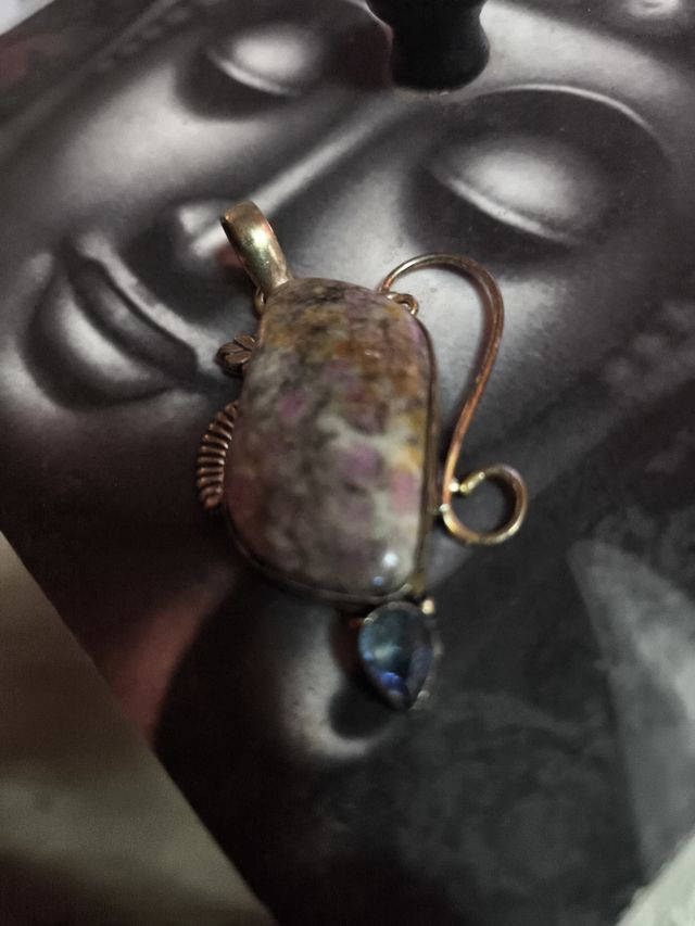 Colgante plata rosa-morado