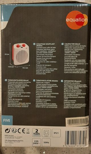 Calefactor Equation 2000W