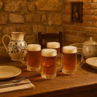 Set 4 boccali birra vetro