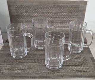 Set 4 boccali birra vetro