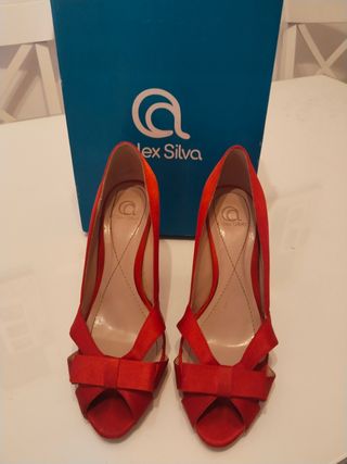 Zapatos salón Alex Silva rojos