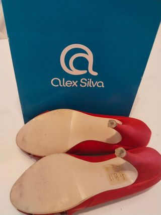Zapatos salón Alex Silva rojos