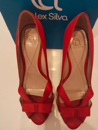 Zapatos salón Alex Silva rojos