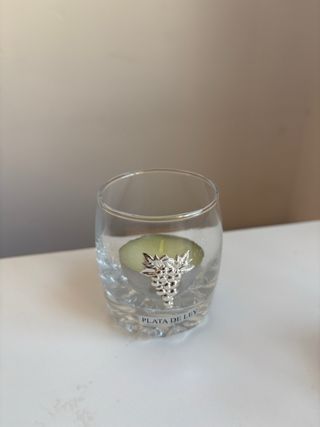 Portavelas cristal y plata ley (2uds)