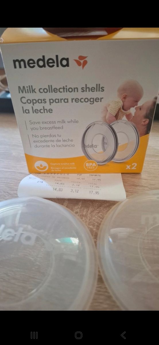 2 Copas recolectoras Medela de Leche Materna