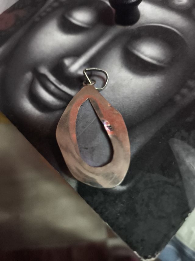 Colgante piedra morada plata