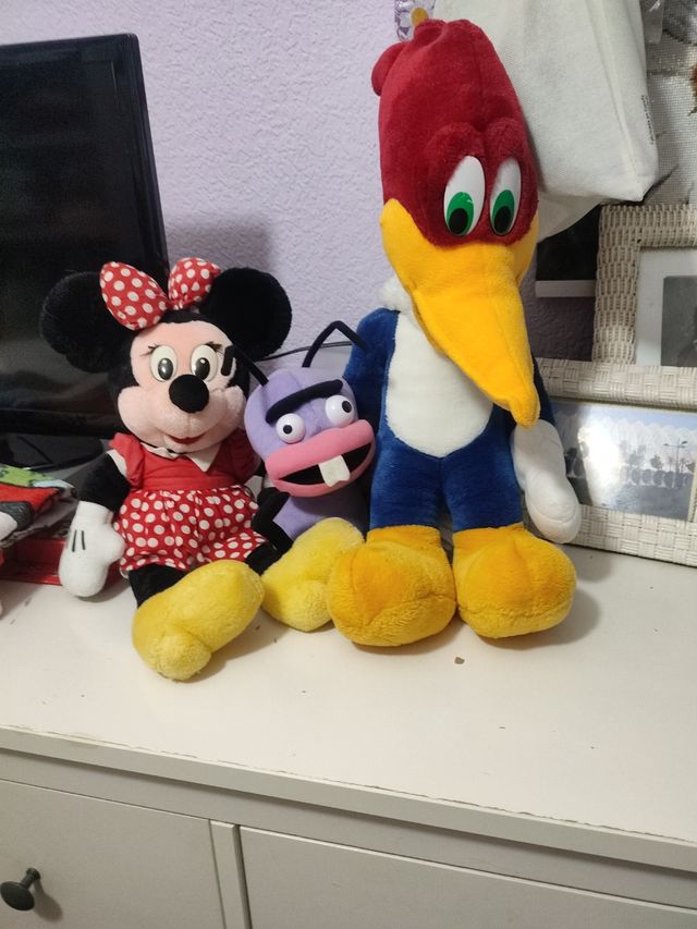 Peluches Minnie, Pájaro Loco, Hormiga habladora