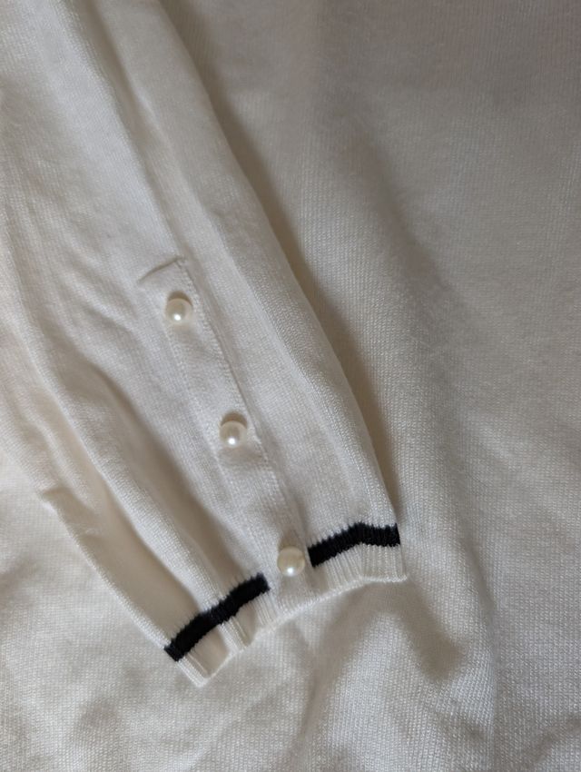 Suéter Stradivarius M blanco-negro