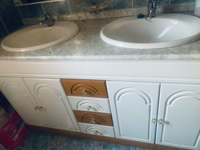 Mueble baño doble con lavabo