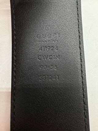 Cinturón Gucci GG - Negro/Plata