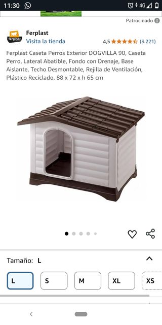 Casa de perro exterior  más puerta de Regalo
