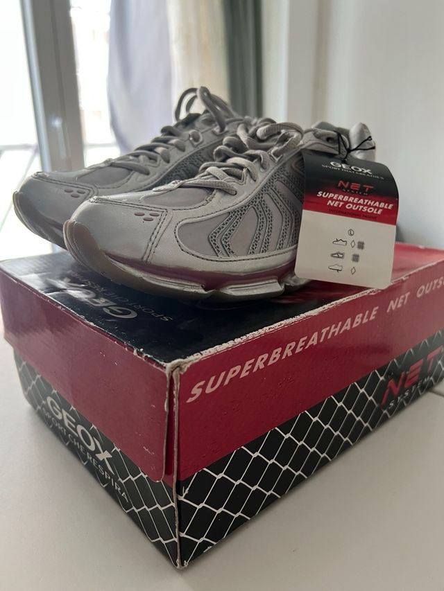 Zapatillas GEOX Net System Mujer Plata