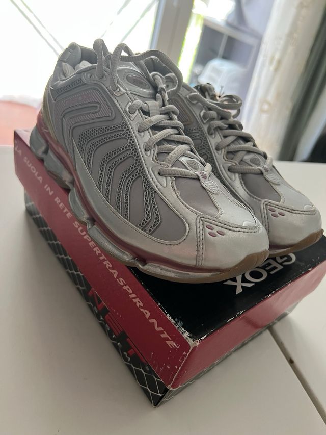 Zapatillas GEOX Net System Mujer Plata