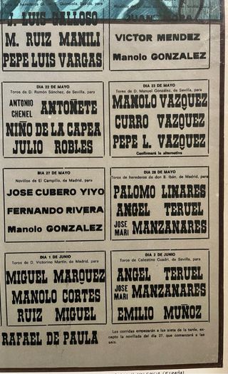 CARTEL DE MADRID SAN ISIDRO 1981