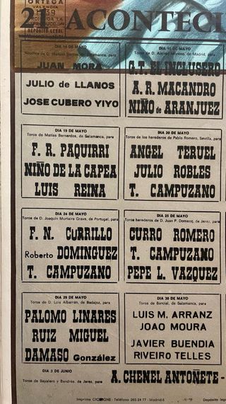 CARTEL DE MADRID SAN ISIDRO 1981