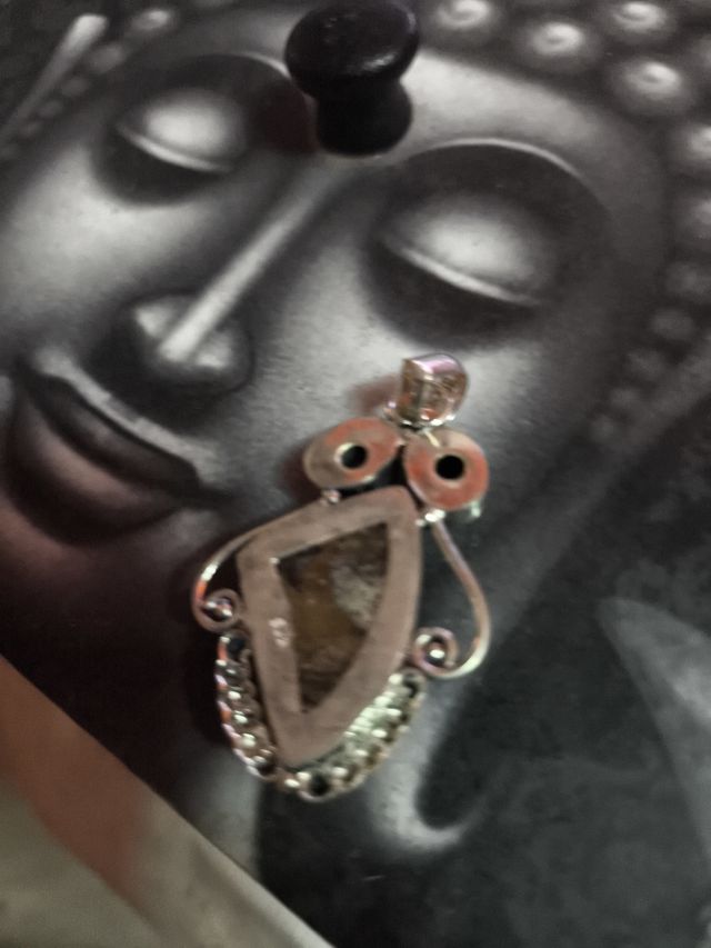 Colgante plata con piedra natural 