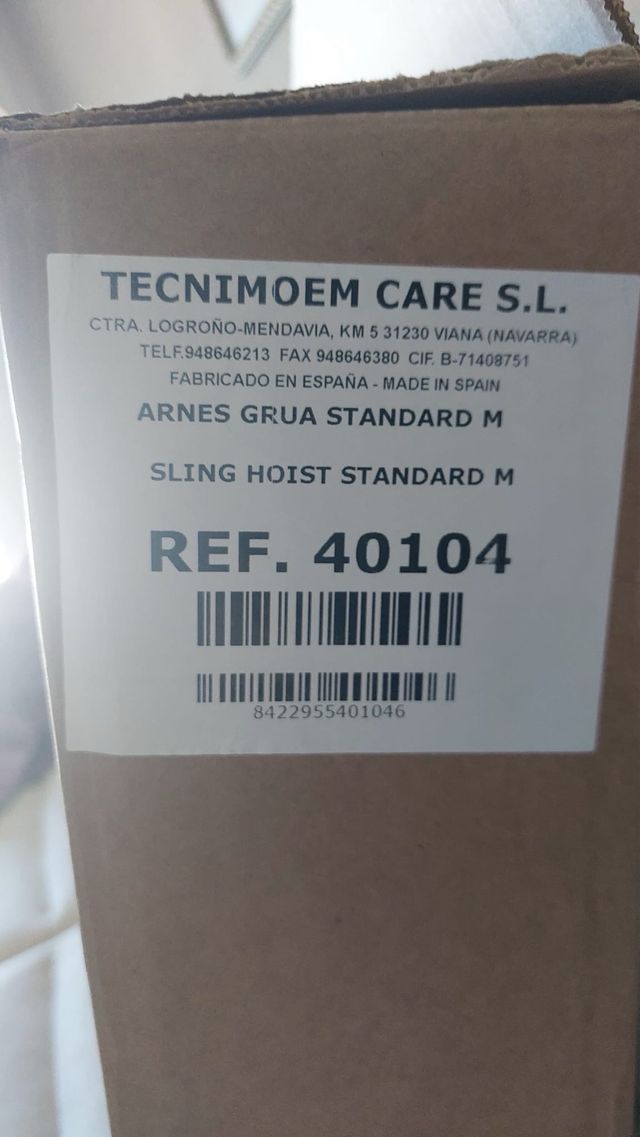 Arnés grúa paciente