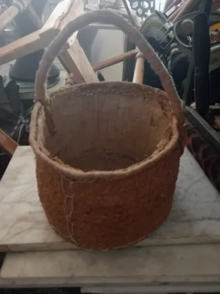 Cesta mimbre beige grande