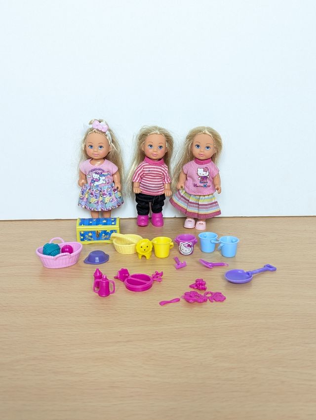 3 Muñecas Hello Kitty Steffi love y accesorios