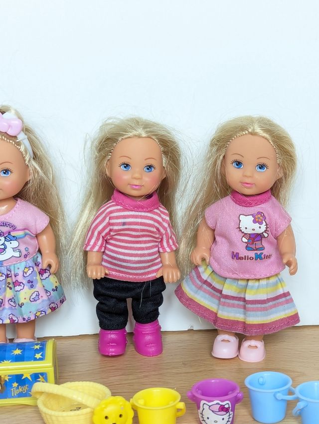 3 Muñecas Hello Kitty Steffi love y accesorios