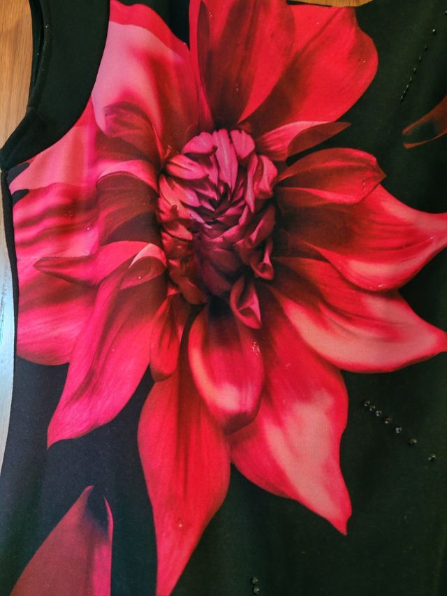 Vestido rojo y negro talla L