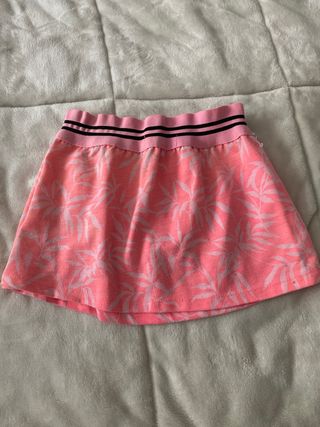 Falda niña rosa estampada