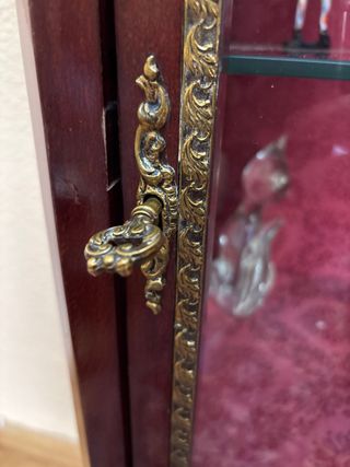 Vitrina antigua madera y cristal