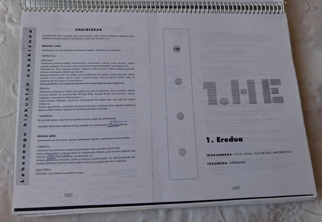 Modelos perfiles lingüísticos Euskera, PL1 y PL2.