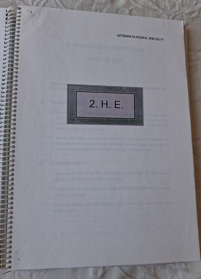 Modelos perfiles lingüísticos Euskera, PL1 y PL2.