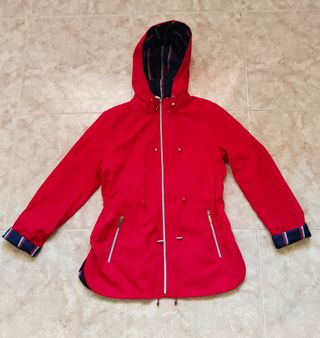 Parka náutica mujer roja - Talla S reversible.
