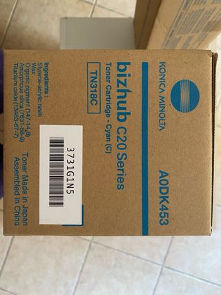Toners Konica Minolta bizhub C20 -Amarillo y Cian