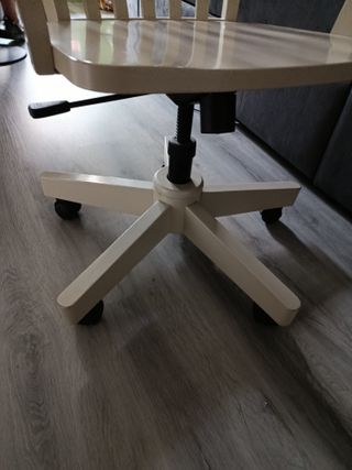 Silla escritorio madera blanca