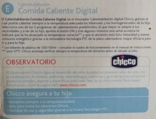 Calienta biberones Chicco