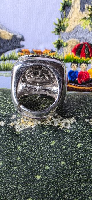 Anillo vintage plata & negro angelique 