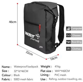 Mochila impermeable 25L