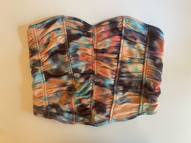 Top corsé multicolor
