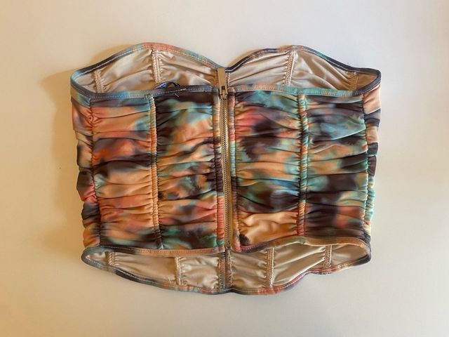 Top corsé multicolor