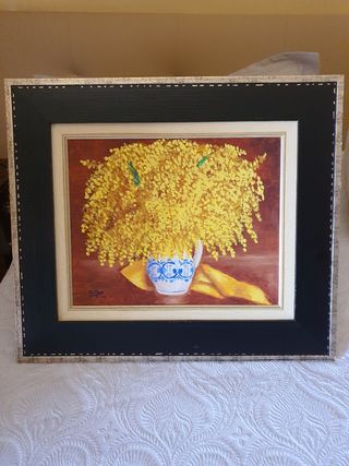 Cuadro mimosa pintado al óleo
Medidas 61/53