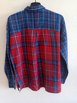 Camisa cuadros Lefties M roja-azul