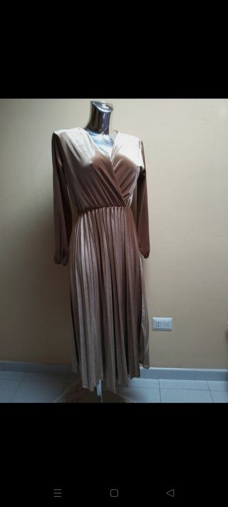 Vestito elegante beige donna