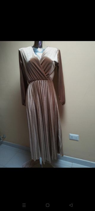 Vestito elegante beige donna