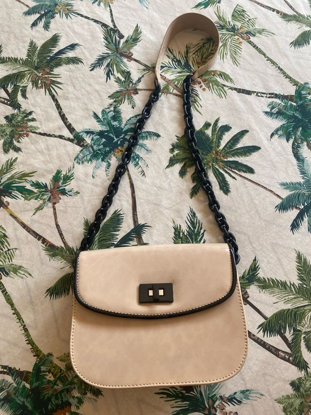 Bolso bandolera Mango beige