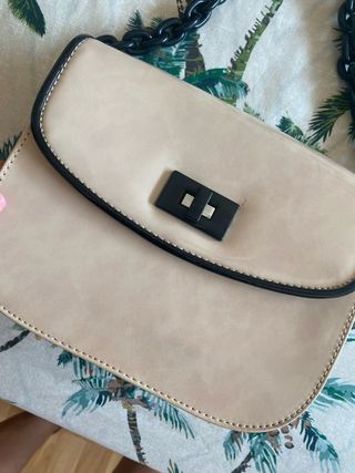 Bolso bandolera Mango beige